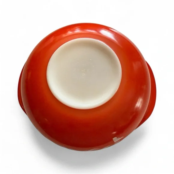 Pyrex 024 Casserole Dish Orange Pine Cones 2 Quart Round Holiday - Picture 6 of 7